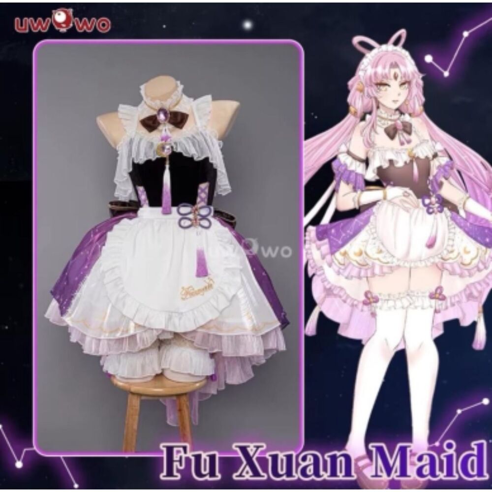 UWOWO : Honkai: Star Rail – Fu Xuan Maid Cosplay Set (Uwowo + Styled Wig)